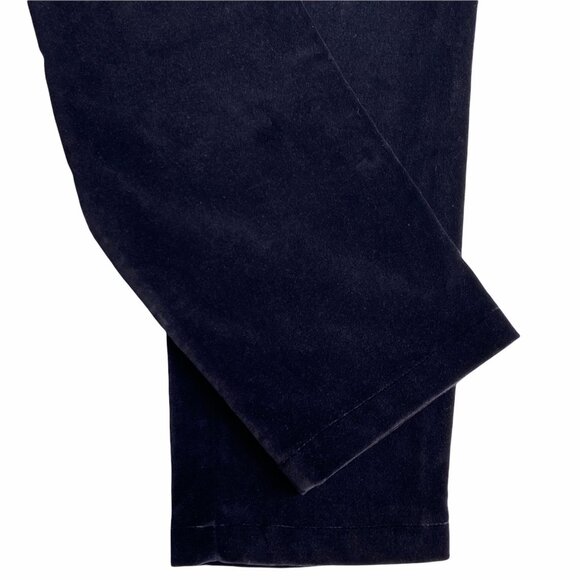 Vintage Ralph Lauren Petite Navy Velour 5 Pocket Straight Leg Jeans USA 8P NOS - Picture 4 of 12